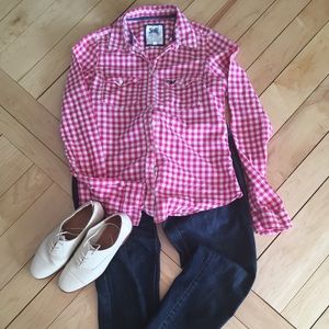 Button down gingham shirt